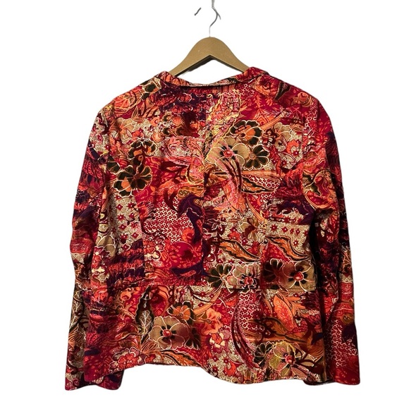 Coldwater Creek Vintage Eclectic Patterned 100% Cotton Jacket - Women’s Large - Picture 2 of 9
